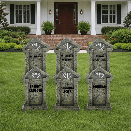 Halloween Serial Killer Tombstones Yard Card
