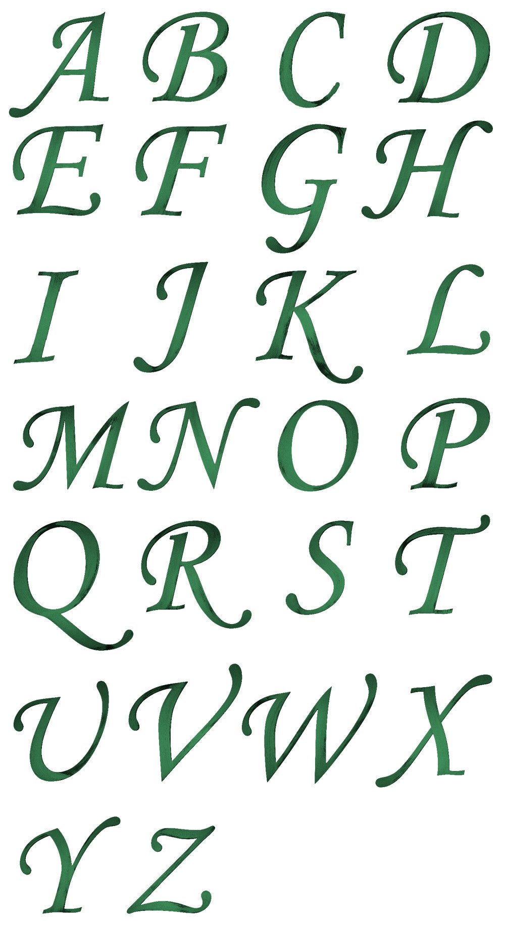 Hand Painted 13" Script Alphabet Letters Wall Decor