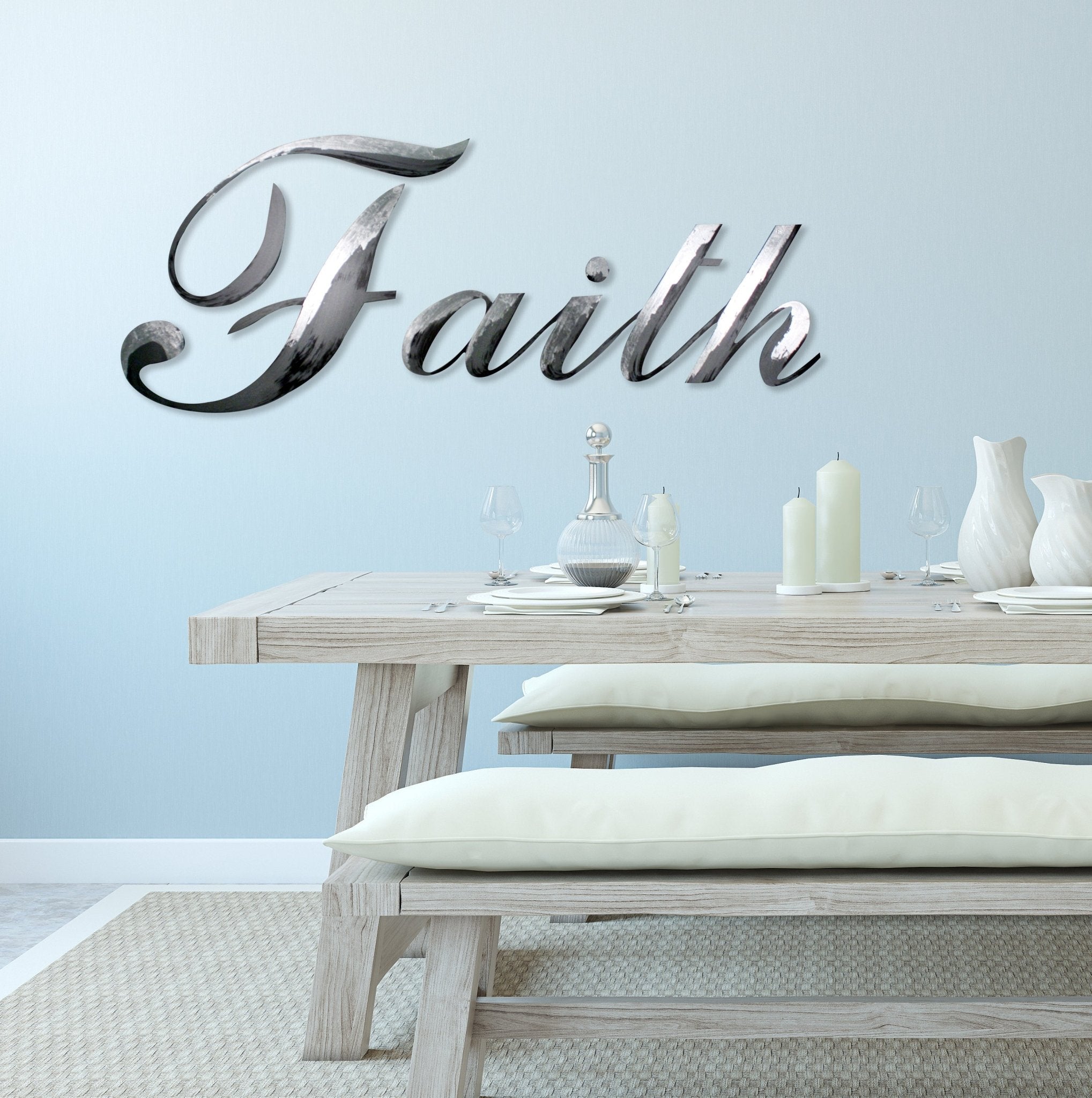 Hand Painted Script Faith Wall Word | Letter2Word – VictoryStore.com