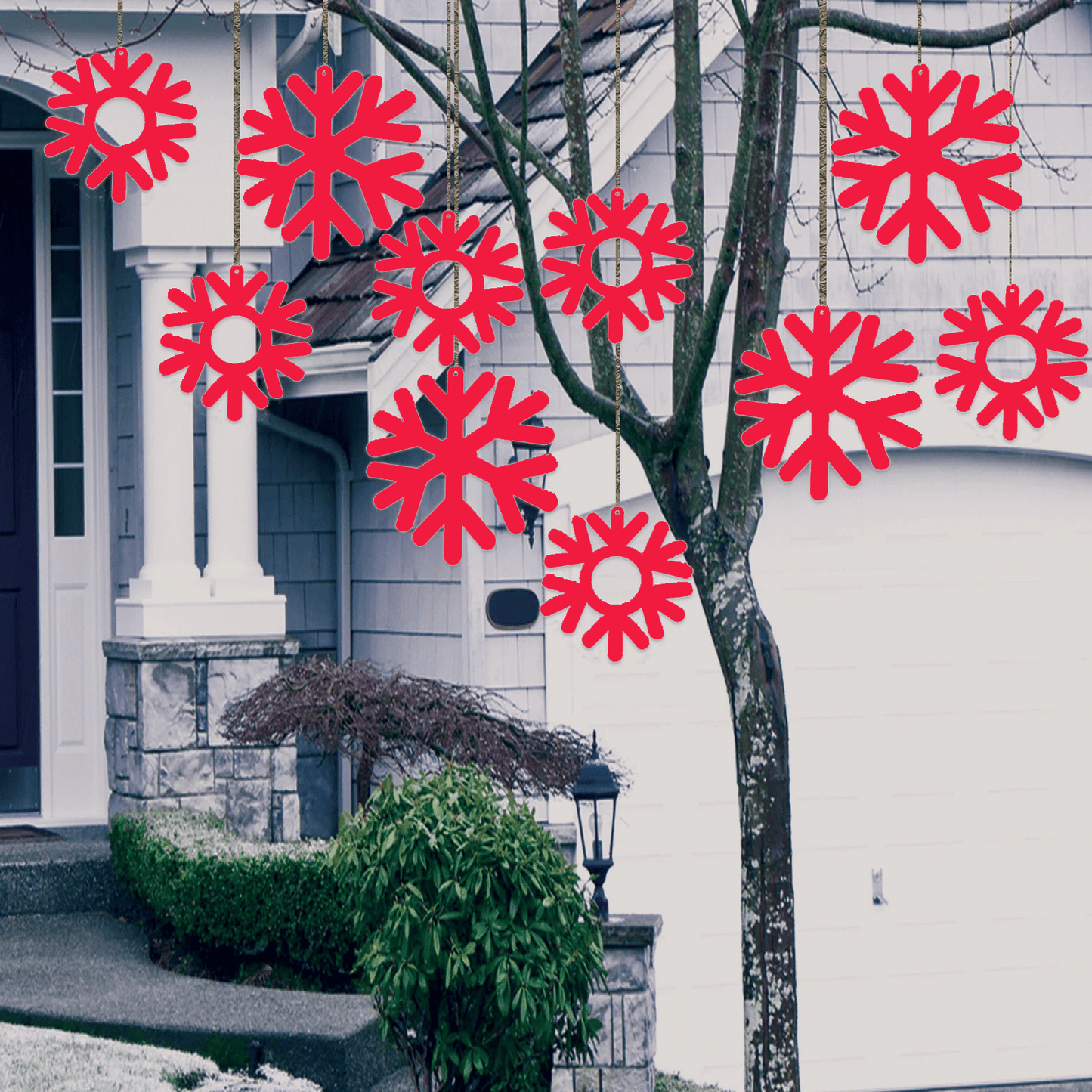 Hanging Snowflakes Decoration | Set of 10
