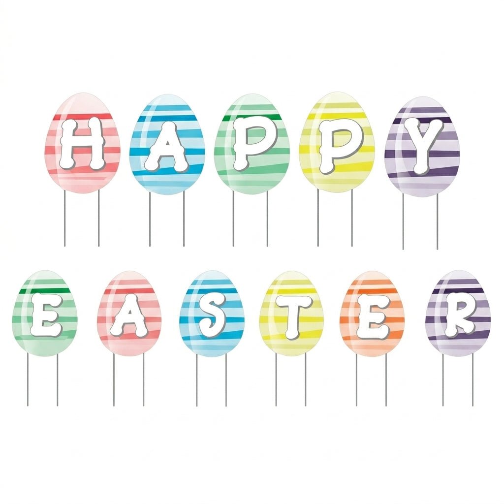 Happy Easter Eggs Yard Decoration