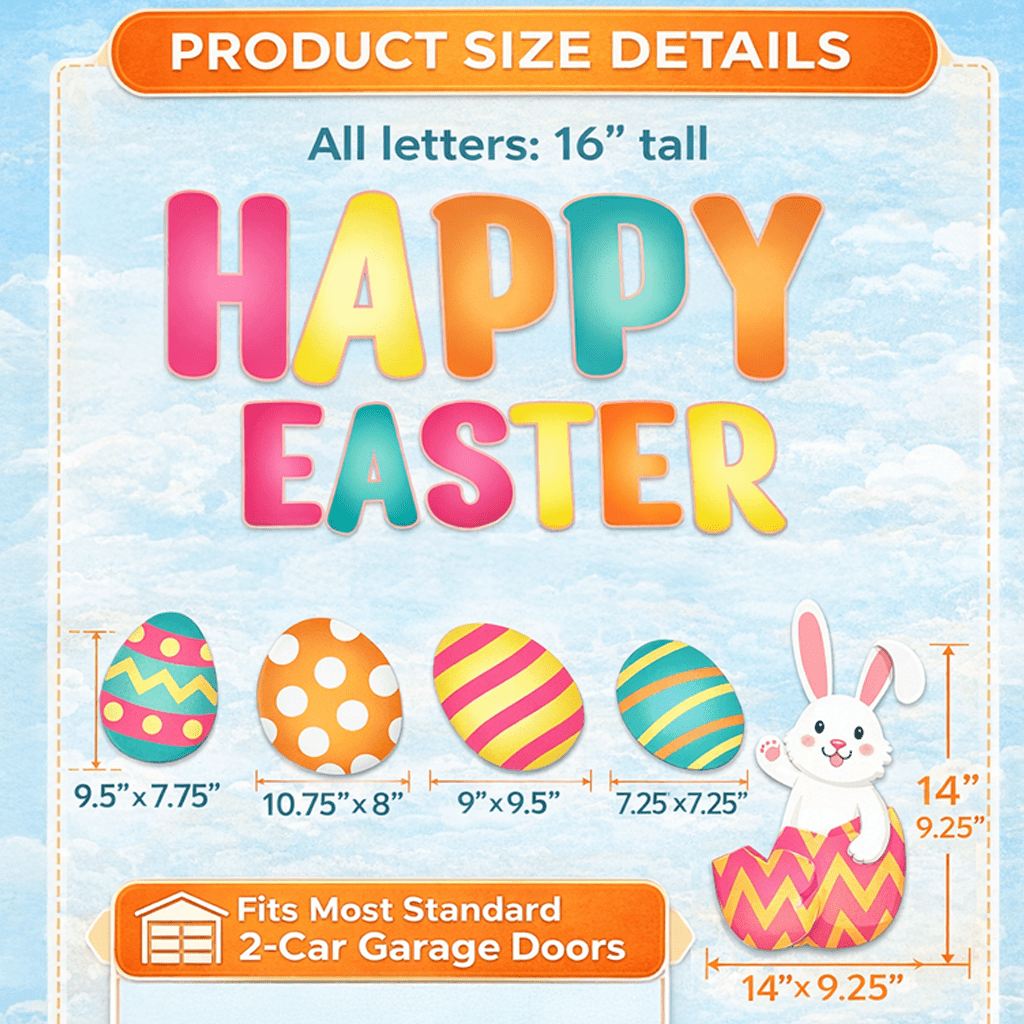 Happy Easter Garage Magnet