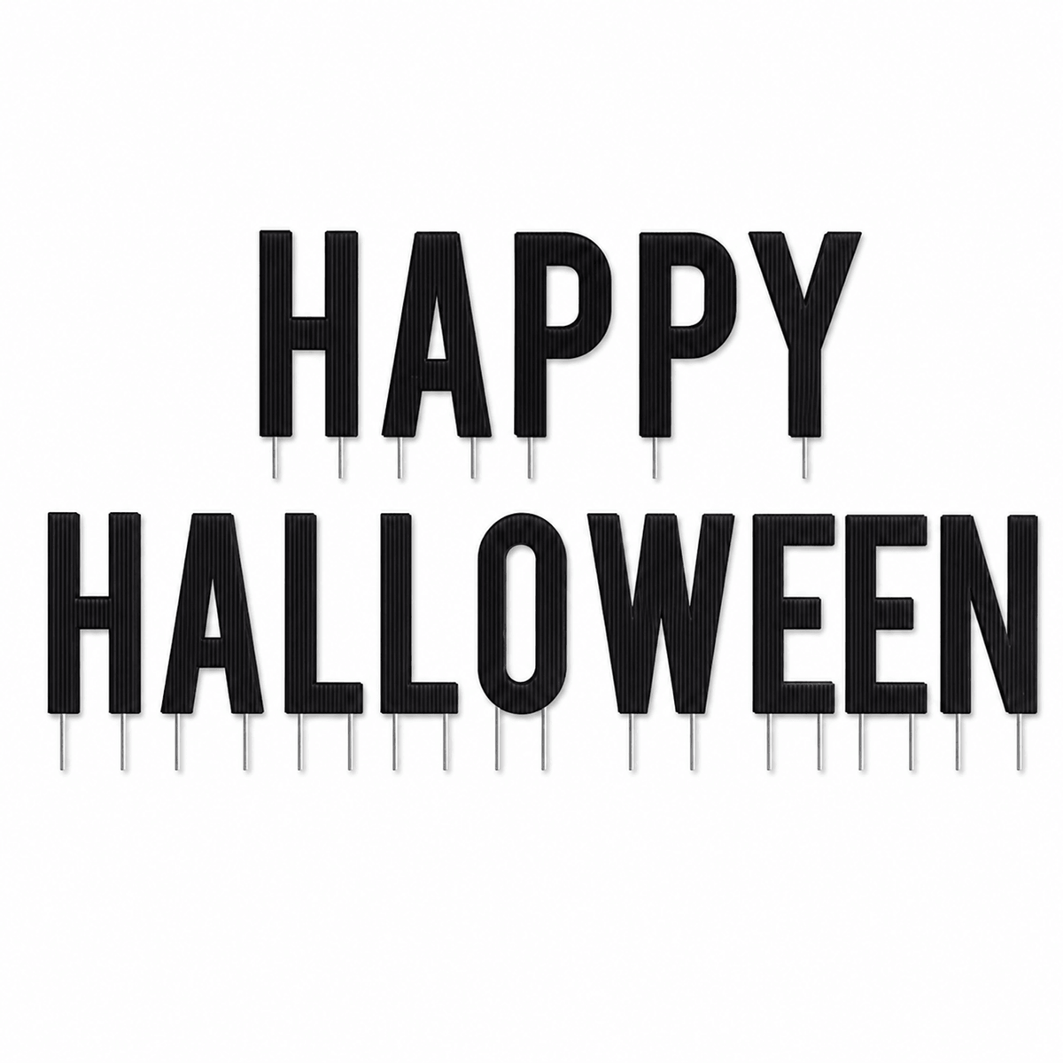 Happy Halloween Yard Letters – 14-Piece Outdoor Halloween Lawn Sign Set with 28 Stakes