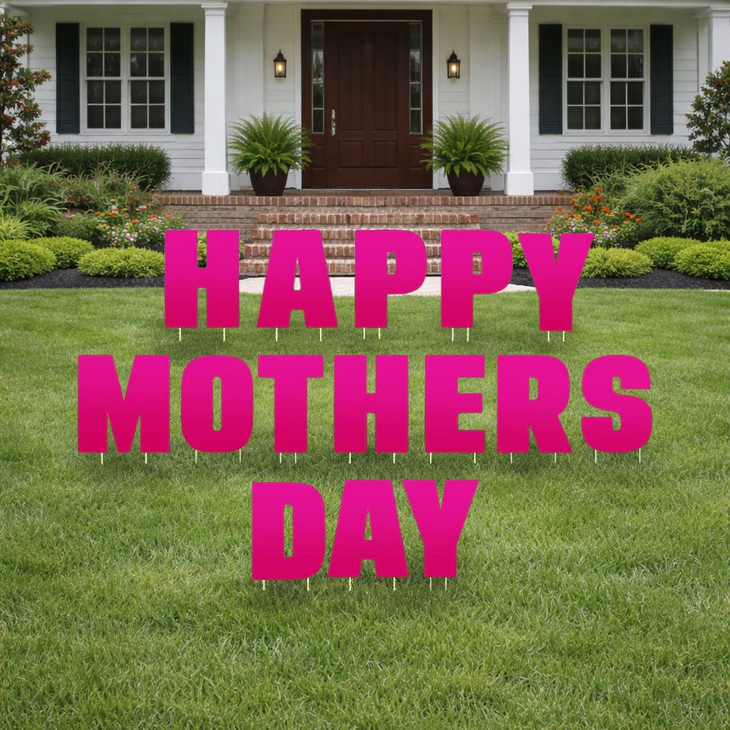 Happy Mother's Day Yard Card Letters