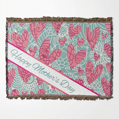 Hearts Mother's Day Woven Throw Blanket