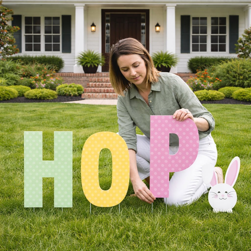 HOP Easter Yard Letters 4 piece set