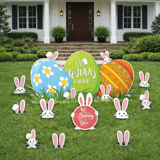 Hoppy Easter Oversized Easter Yard Sign 73x36