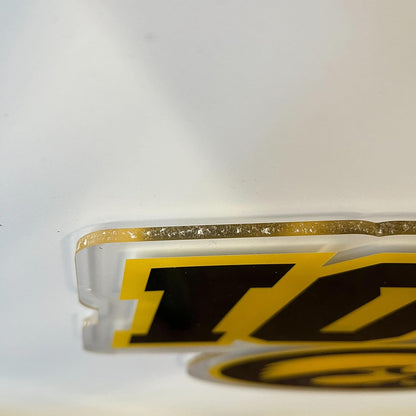 Iowa Hawkeyes Mancave Bundle – Wallpaper Panels, Door Banner, Doormat, Herky Standup, Acrylic Wall Art & 6 - Pack Can Coolers