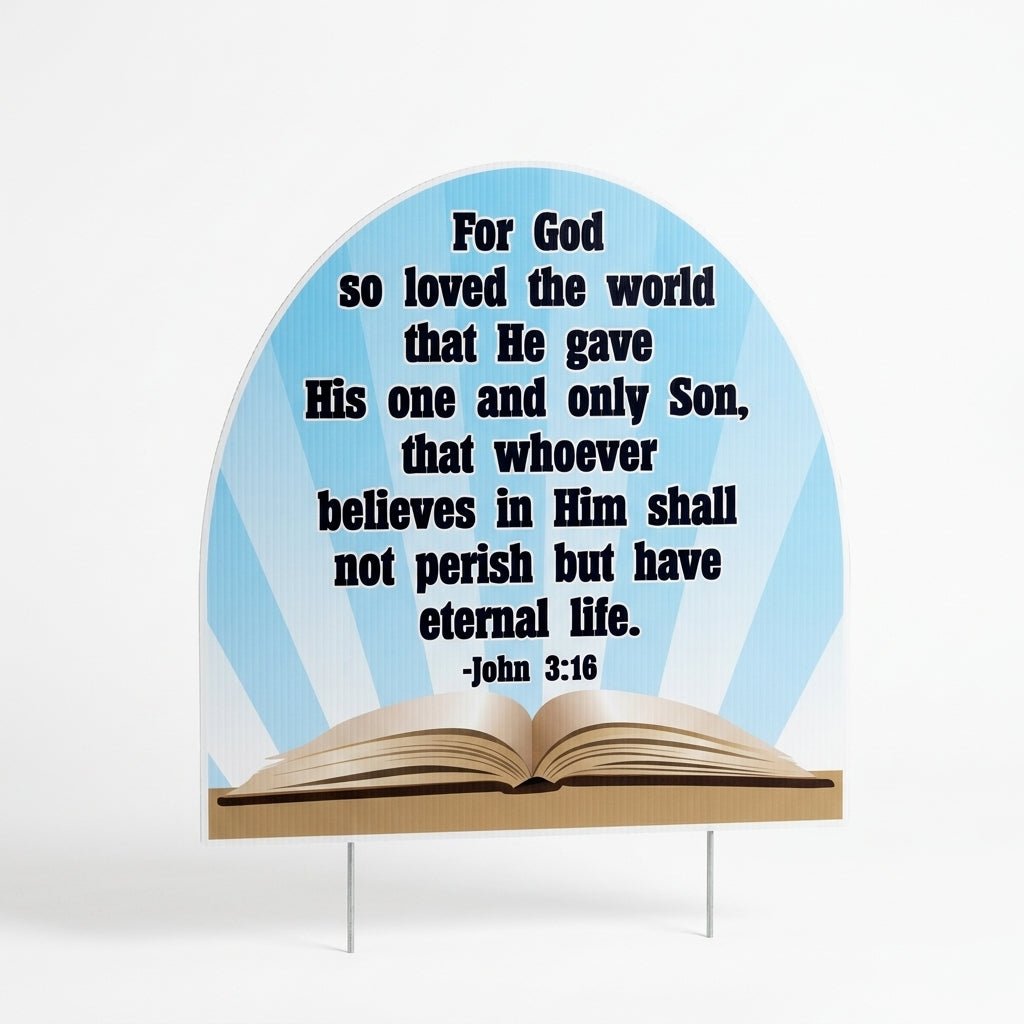 John 3:16 Religous Easter Yard Sign