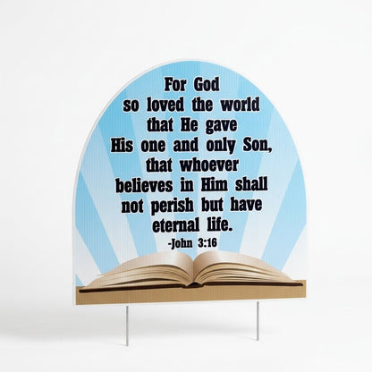 John 3:16 Religous Easter Yard Sign