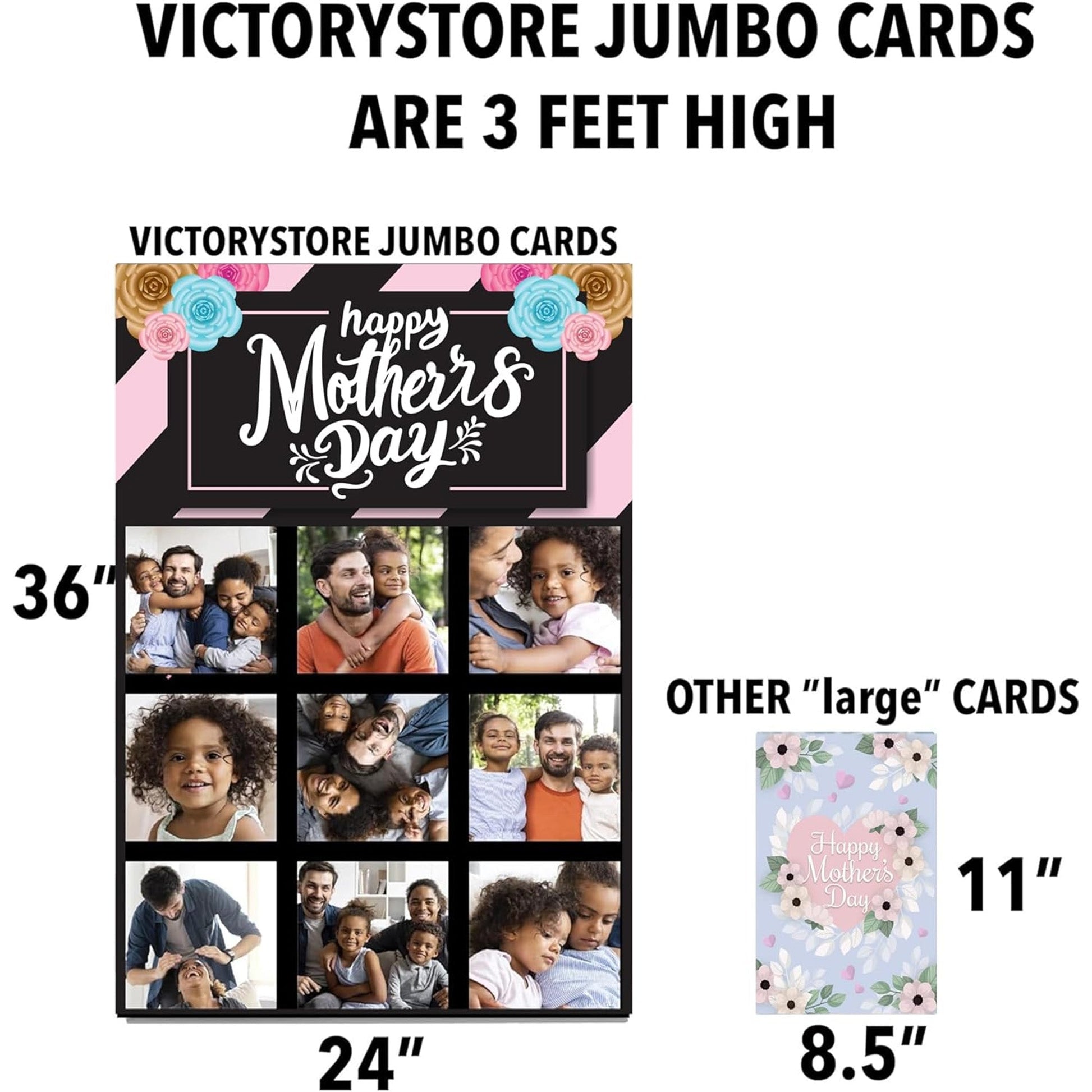 Jumbo Custom Mother's Day Card - Photo Mom, 9 Photos