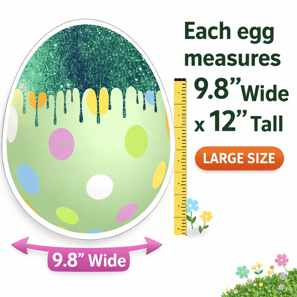 Jumbo Dripping Glitter Easter Egg Yard Cards