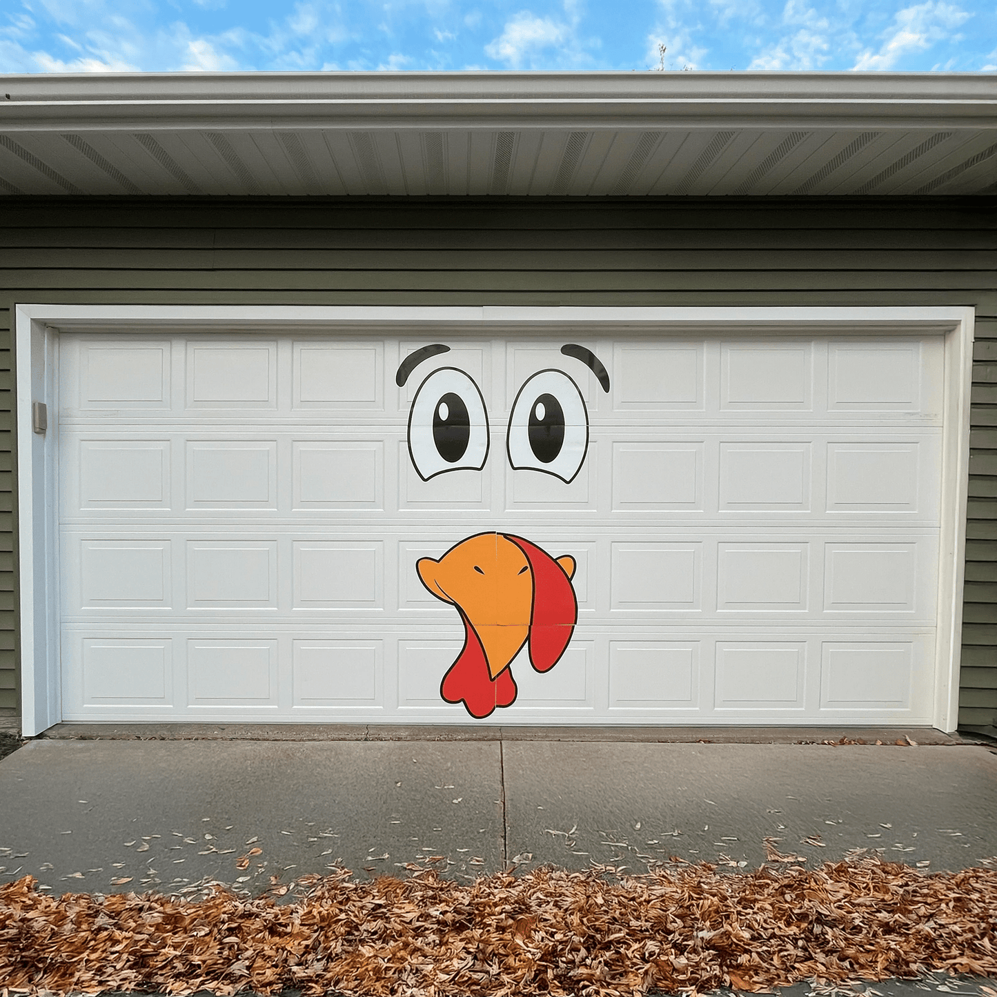 Jumbo Turkey Face Garage Magnet – Giant Thanksgiving Decoration for Garage Doors