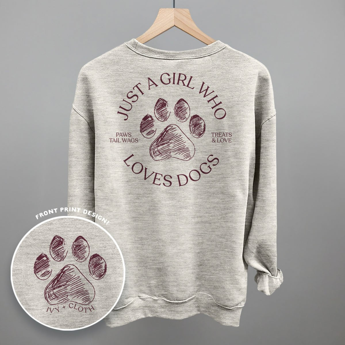 Just A Girl Who Loves Dogs (Back Print) T-Shirt