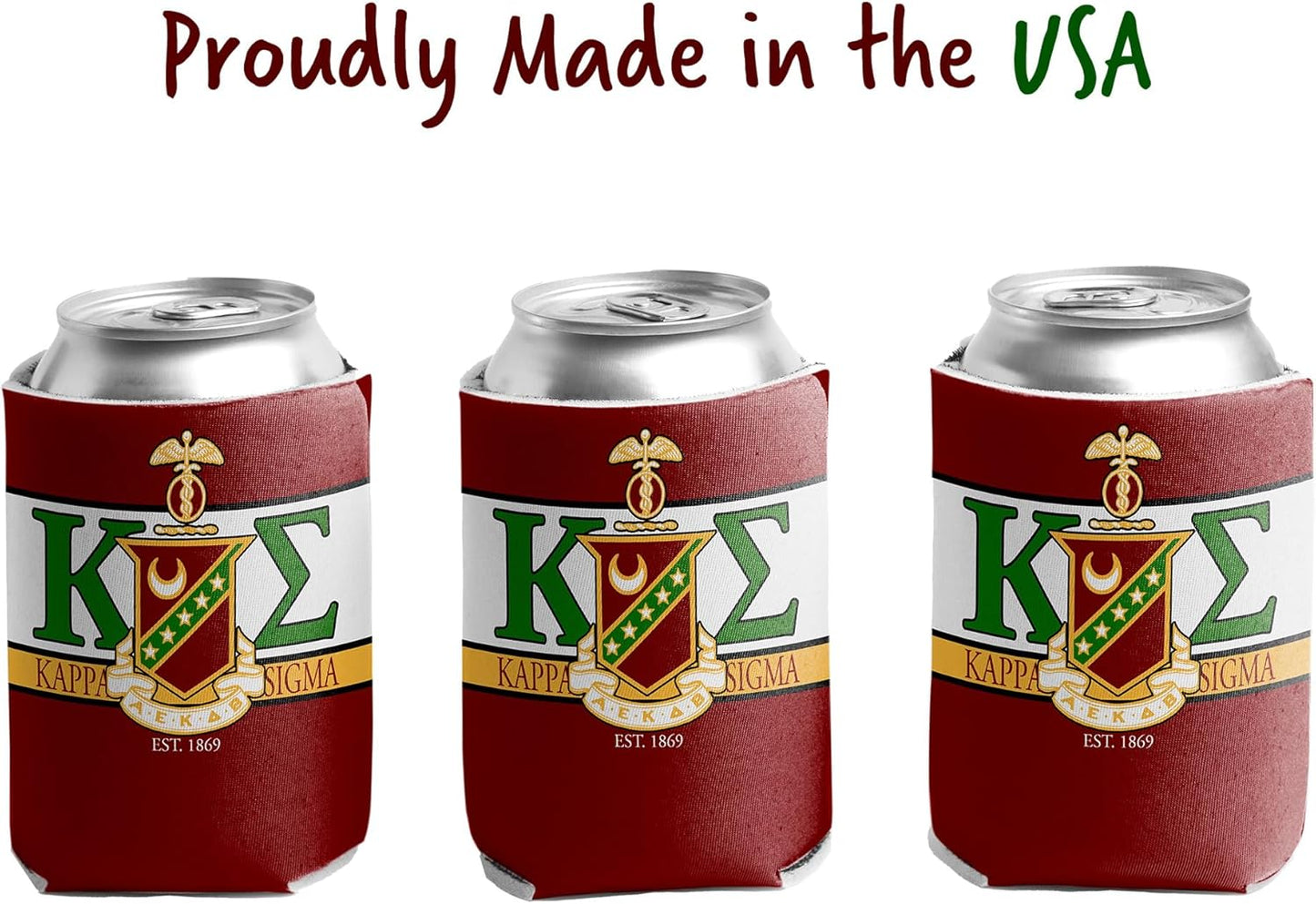 Kappa Sigma Shield Can Cooler Set