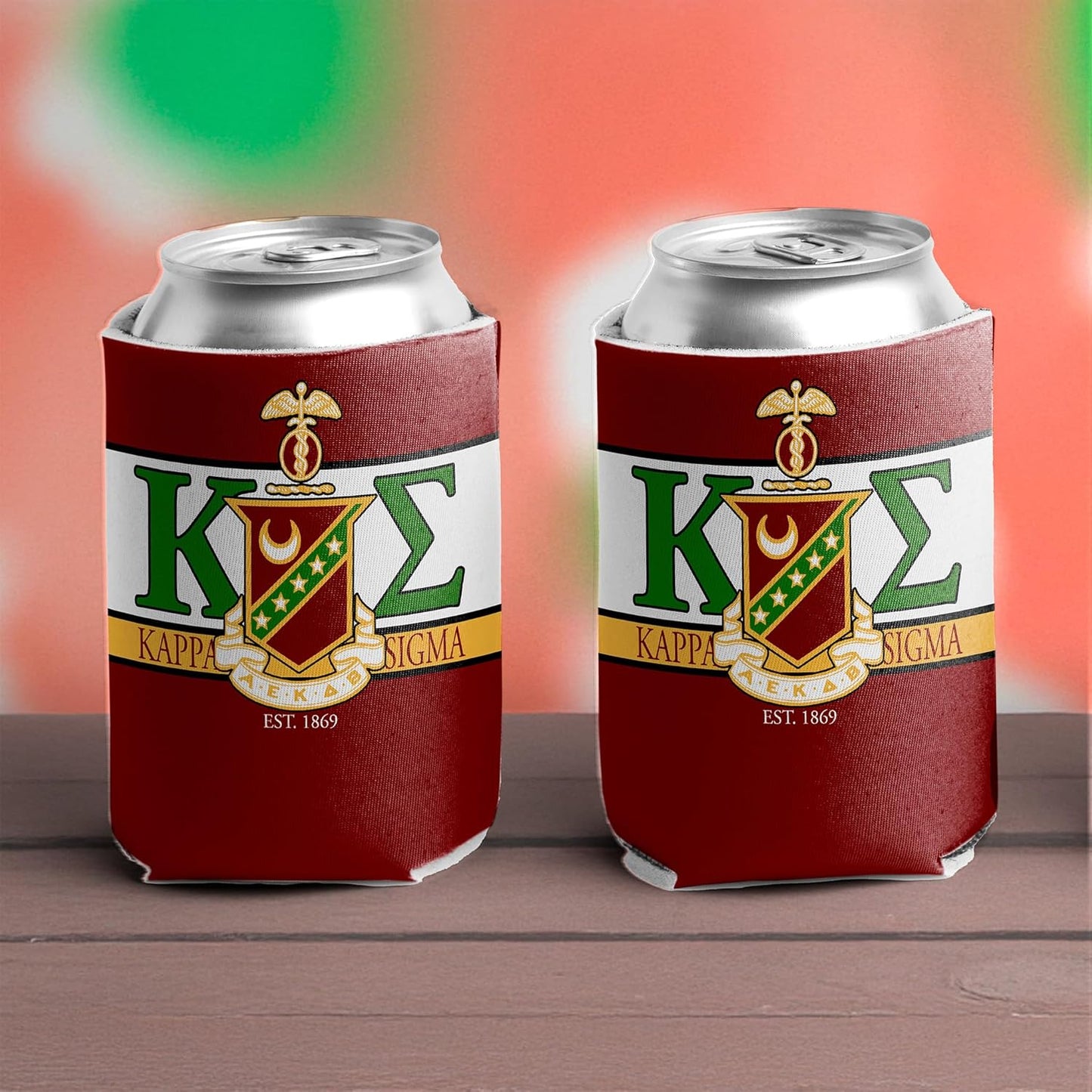 Kappa Sigma Shield Can Cooler Set