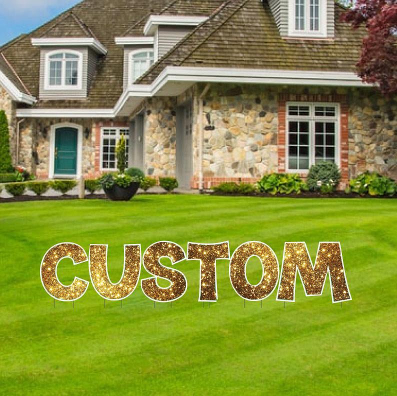 Custom Yard Letters | KG The Last Time | Sparkle Fill