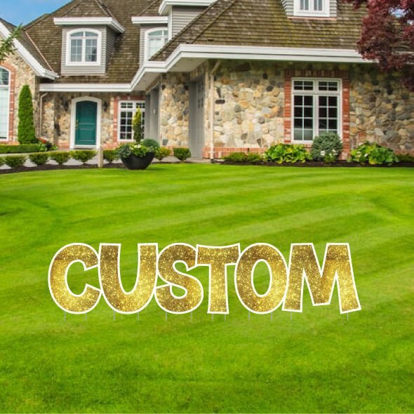 KG The Last Time | Custom Yard Letters | Sparkle Fill