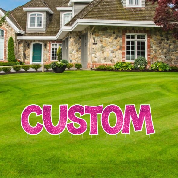 KG The Last Time | Custom Yard Letters | Sparkle Fill