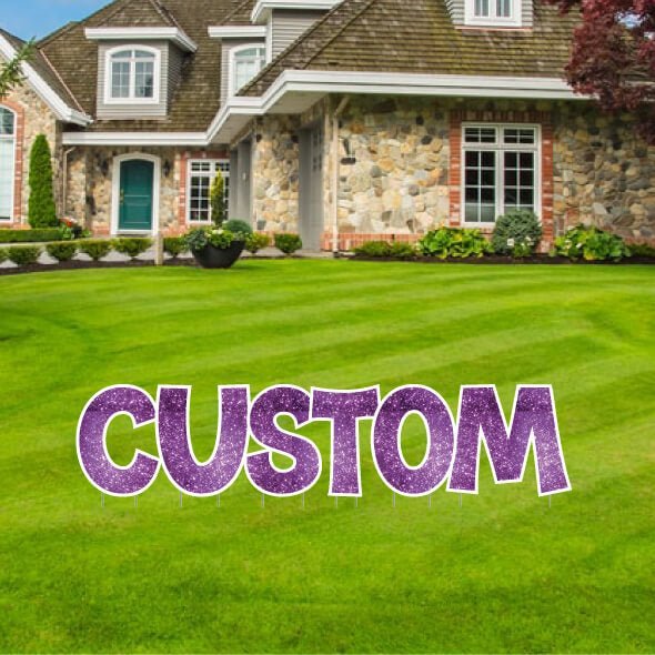 KG The Last Time | Custom Yard Letters | Sparkle Fill