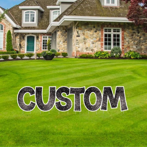 KG The Last Time | Custom Yard Letters | Sparkle Fill