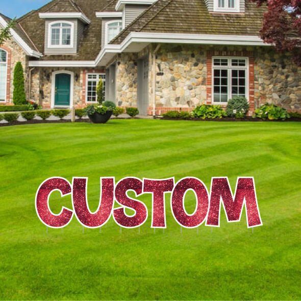 KG The Last Time | Custom Yard Letters | Sparkle Fill
