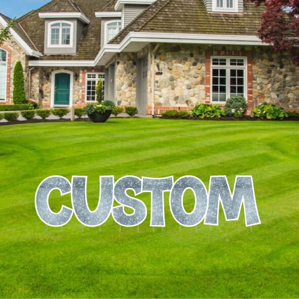KG The Last Time | Custom Yard Letters | Sparkle Fill