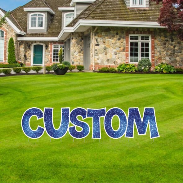 KG The Last Time | Custom Yard Letters | Sparkle Fill