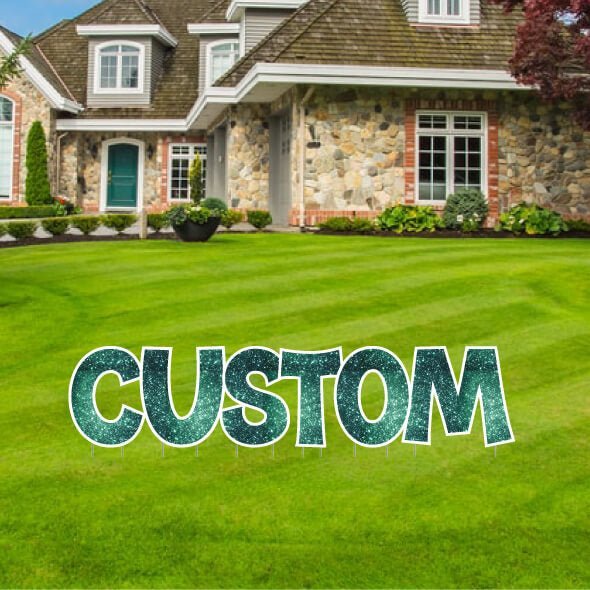 KG The Last Time | Custom Yard Letters | Sparkle Fill