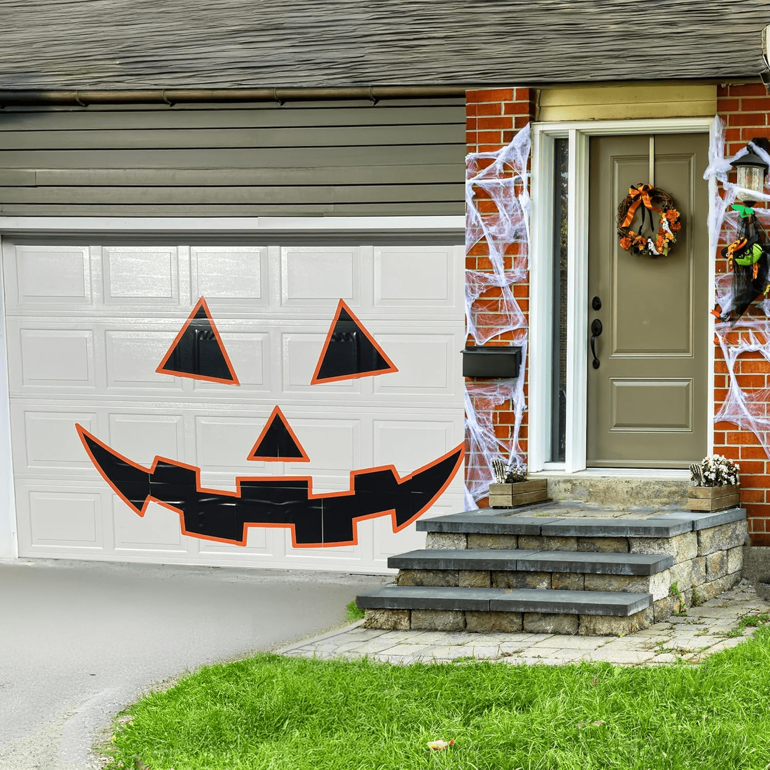 Large Jack - O - Lantern Garage Door Magnets 16 - Piece Set