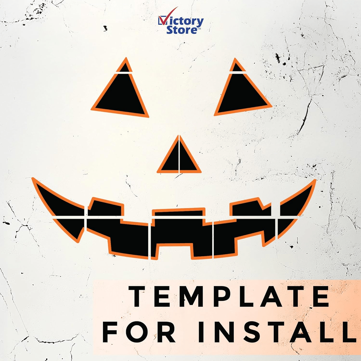 Large Jack-O-Lantern Garage Door Magnets 16-Piece Set