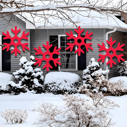 Large Outdoor Hanging Snowflakes Decorations - Set of 15
