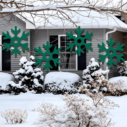Large Outdoor Hanging Snowflakes Decorations - Set of 15