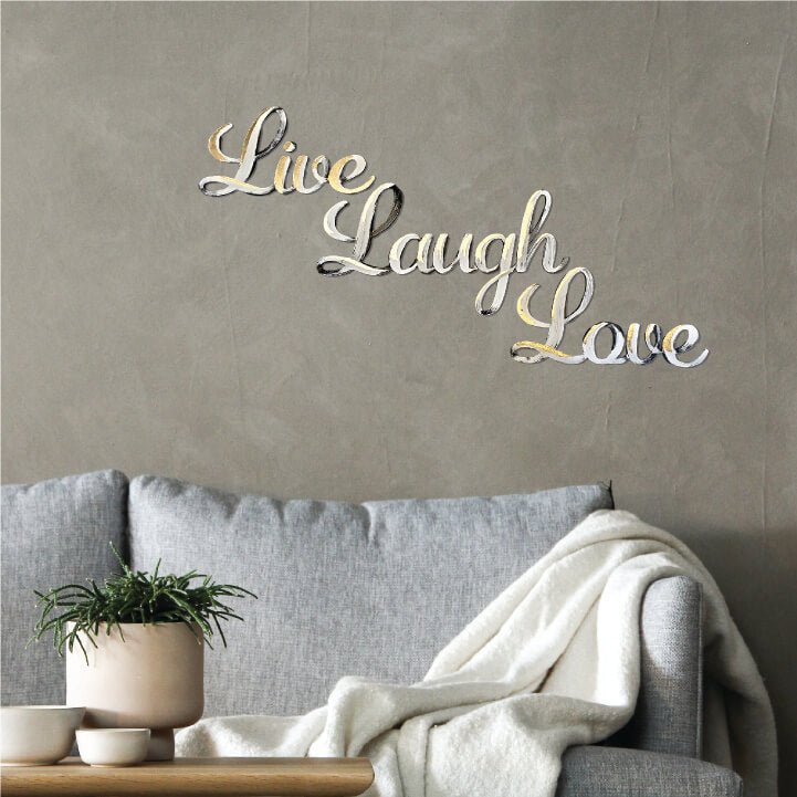 Live Laugh Love Script Hand Painted Wall Quote