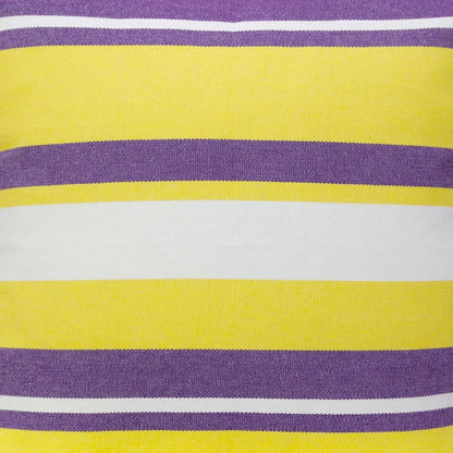 LSU Colors Striped Throw Pillow Cover