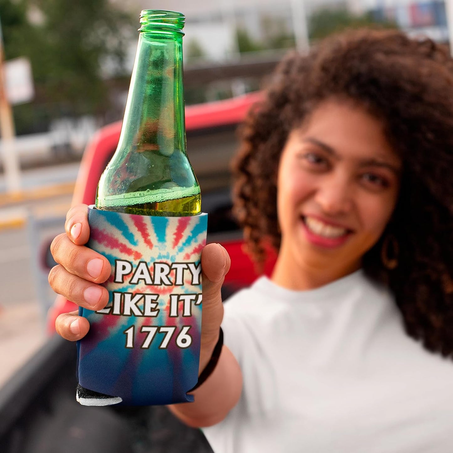 Make America Party Again Can Coolers, Party Like It’s 1776, Patriotic Fourth of July Drink Sleeves for Cans and Bottles