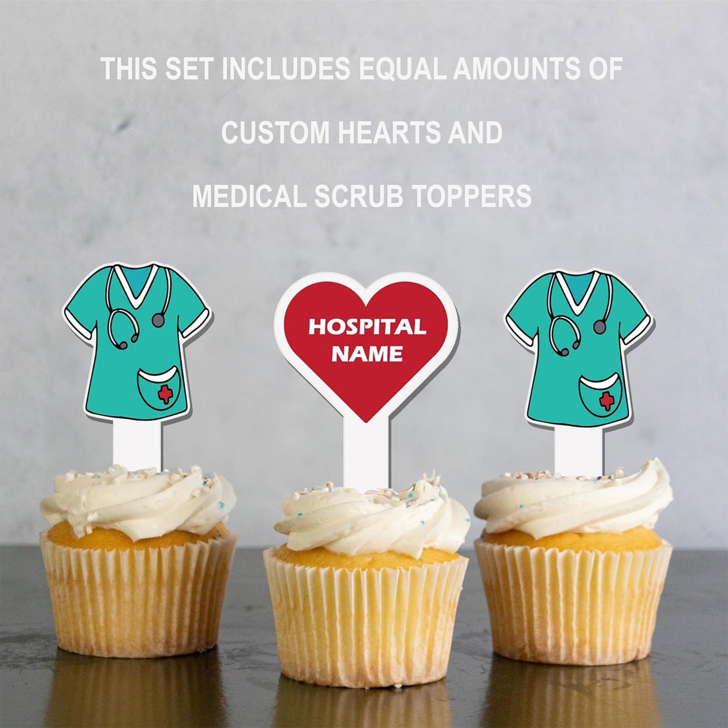 Medical Staff Appreciation Cupcake Toppers