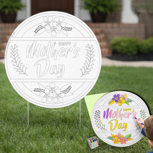 Mother's Day Color - by - Number Yard Sign