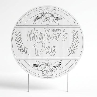 Mother's Day Color - by - Number Yard Sign