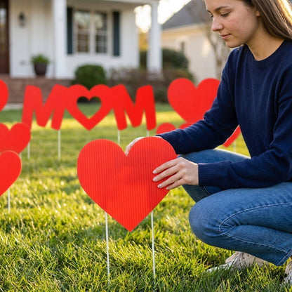 Mother's Day Mom & Hearts Yard Card