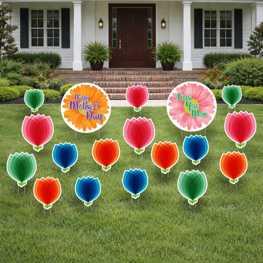 Mother's Day Yard Card Set - 18 pcs