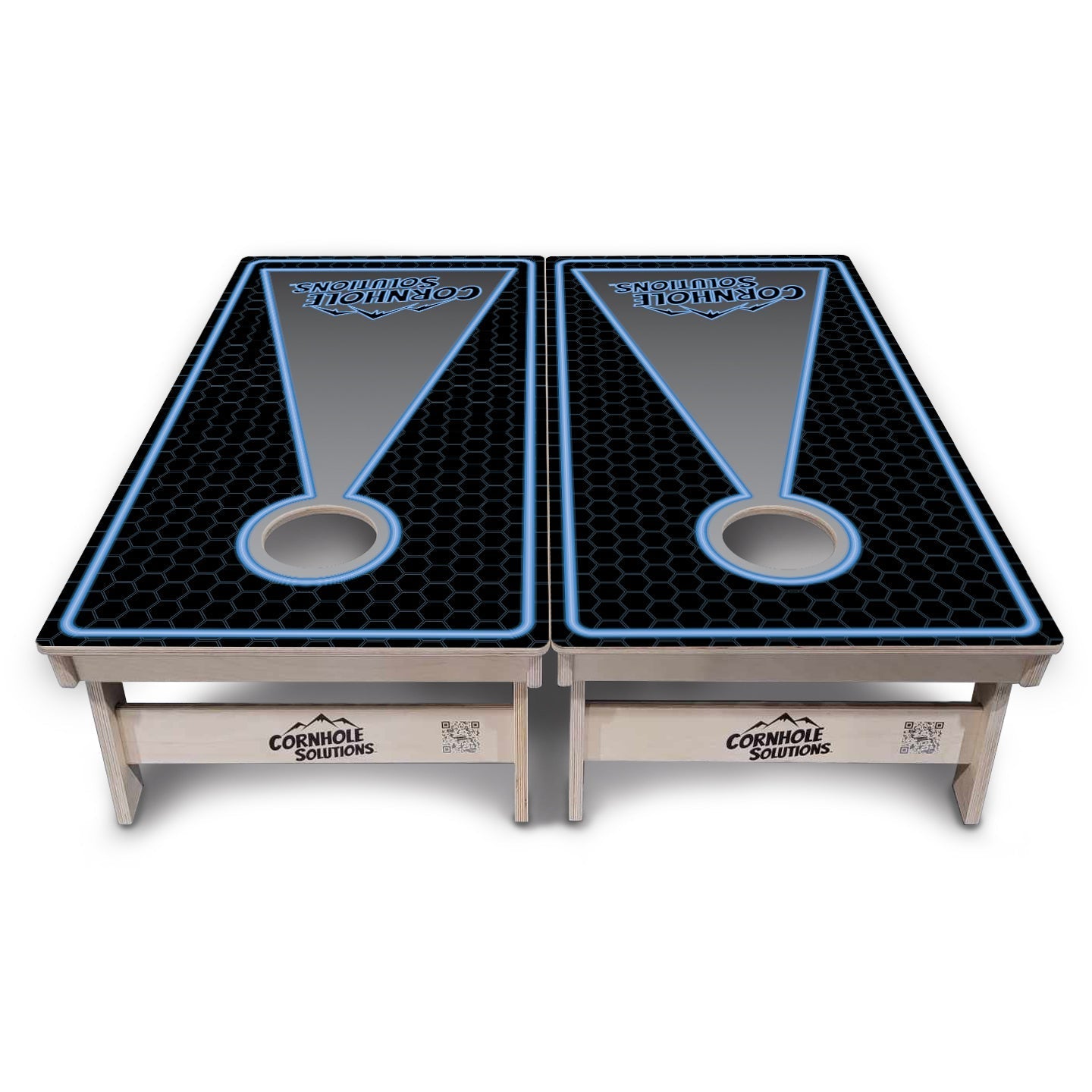 Neon Keyhole Cornhole Boards - Professional Tournament Series