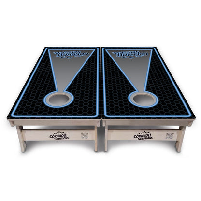 Neon Keyhole Cornhole Boards - Professional Tournament Series