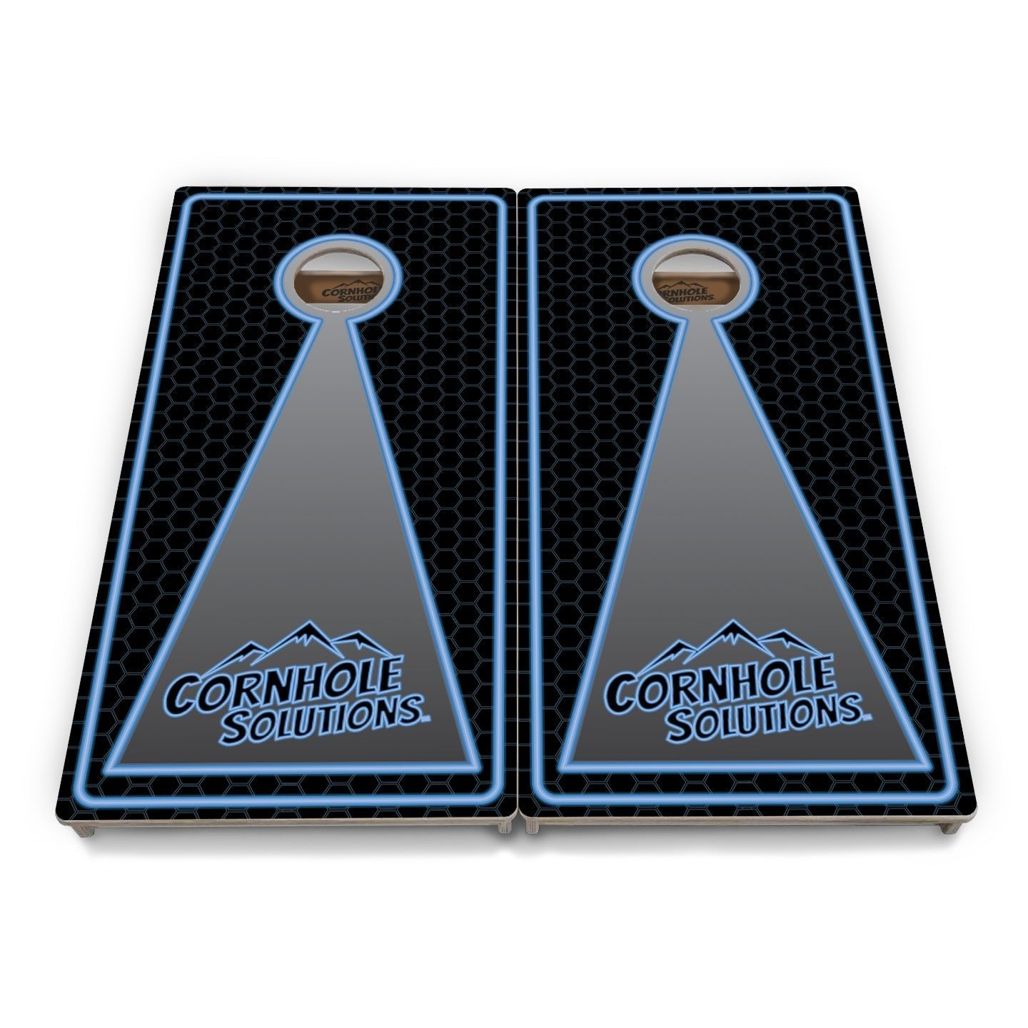Neon Keyhole Cornhole Boards - Professional Tournament Series