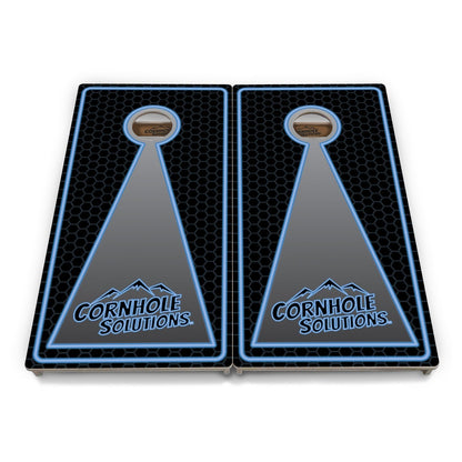 Neon Keyhole Cornhole Boards - Professional Tournament Series