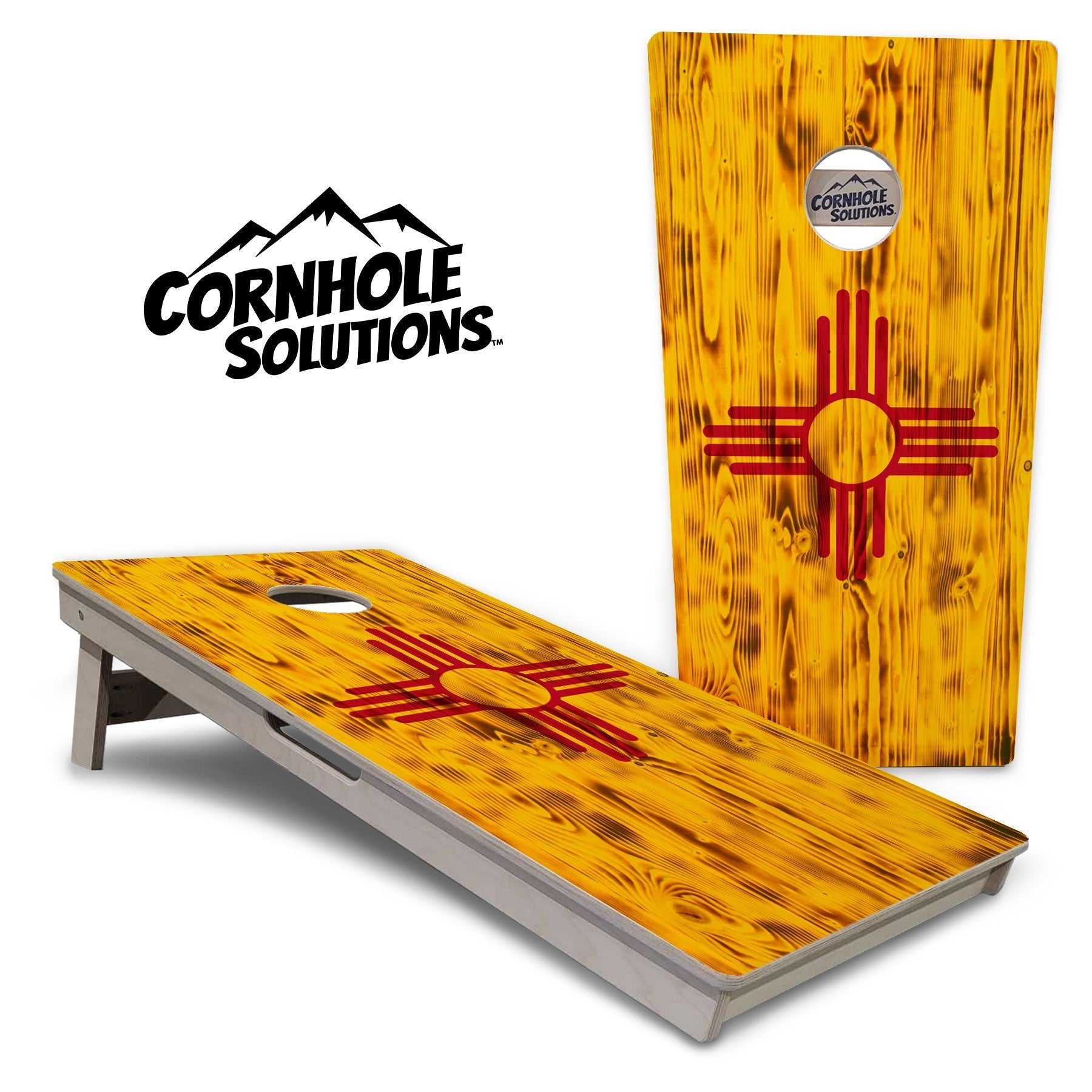 New Mexico Flag Cornhole Boards - Professional Tournament Series