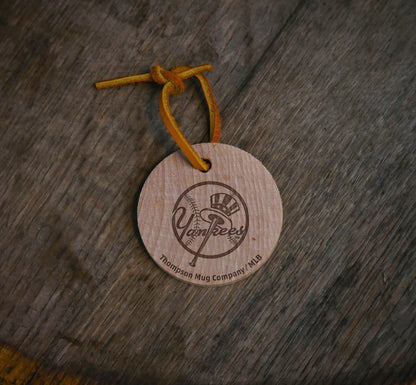 Official MLB Team Bat Slice Ornament – Choose From All 30 Teams | Real Wood Baseball Christmas Ornament | Laser Engraved, Made in the USA