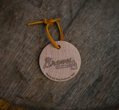 Official MLB Team Bat Slice Ornament – Choose From All 30 Teams | Real Wood Baseball Christmas Ornament | Laser Engraved, Made in the USA