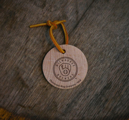 Official MLB Team Bat Slice Ornament – Choose From All 30 Teams | Real Wood Baseball Christmas Ornament | Laser Engraved, Made in the USA