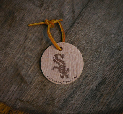 Official MLB Team Bat Slice Ornament – Choose From All 30 Teams | Real Wood Baseball Christmas Ornament | Laser Engraved, Made in the USA